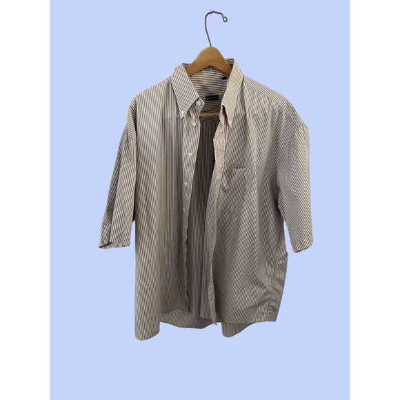Gitman Bros Vintage Striped Button Down Shirt Short Sleeve Made In USA Size 2XL - Picture 1 of 4
